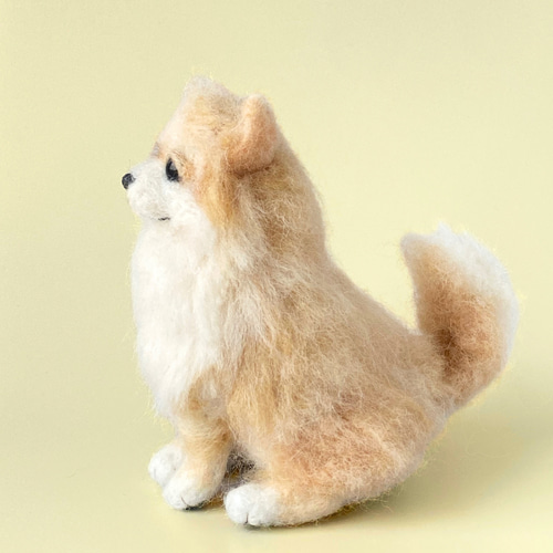 いつでもいっしょ♪ ふわふわ羊毛フェルトのポメラニアン 犬の