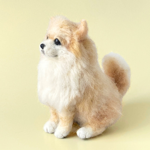 いつでもいっしょ♪ ふわふわ羊毛フェルトのポメラニアン 犬の