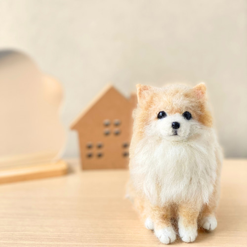羊毛フェルト 犬 ポメラニアンちゃん♡ 羊毛フェルト犬 ポメラニアン - メルカリ