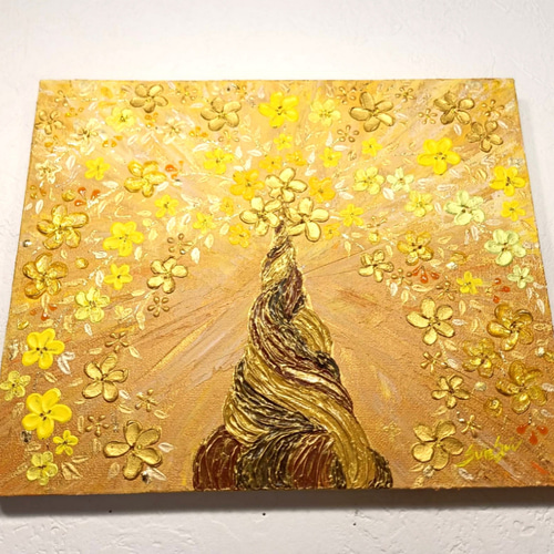 福袋セール 風水絵画＊金華 幸せ実りの発財樹 3D招財樹 幸せの木 貯蓄 仕事 絵画/タペストリー