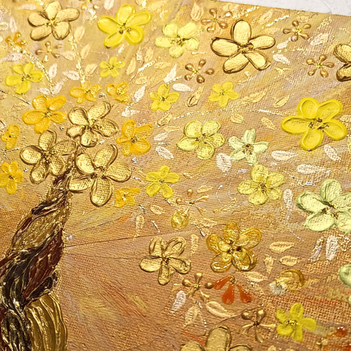 風水絵画＊金華 幸せ実りの発財樹 3D招財樹 幸せの木 貯蓄 仕事