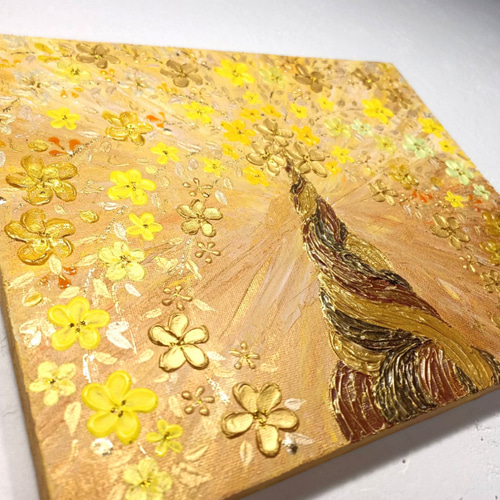 Amazon.co.jp: 風水開運黄金絵画金箔陽光 黄金昇龍と鳳凰日の出