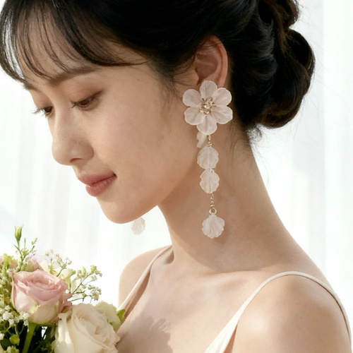 結婚式 ウェディング ブライダル ピアス イヤリング 花 フラワー