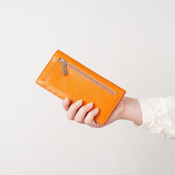 刻印可】ほぼスマホサイズ！！薄型二つ折りの長財布／ヴァケッタルクス