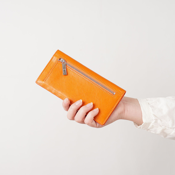 刻印可】ほぼスマホサイズ！！薄型二つ折りの長財布／ヴァケッタルクス