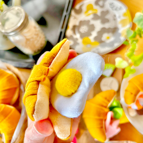 作って遊ぼう‼︎フェルトのクロワッサンサンドセット おもちゃ・人形