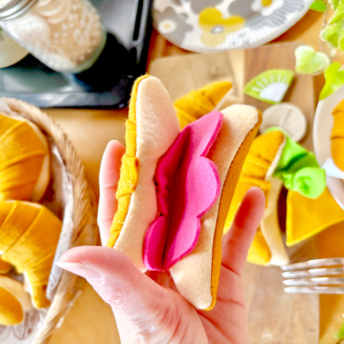 作って遊ぼう‼︎フェルトのクロワッサンサンドセット おもちゃ・人形