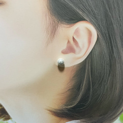 "真珠屋さんが本気で選んだ"8mm貝パールスタッドピアス  イヤリング ウエディング 結婚式 入学入園卒園卒業 冠婚葬祭 6枚目の画像