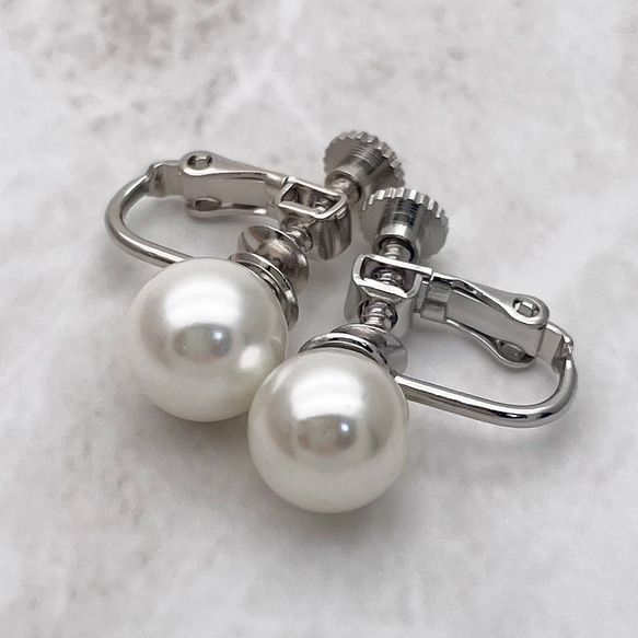 "真珠屋さんが本気で選んだ"8mm貝パールスタッドピアス  イヤリング ウエディング 結婚式 入学入園卒園卒業 冠婚葬祭 2枚目の画像
