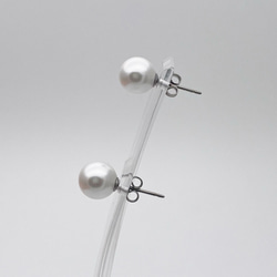 "真珠屋さんが本気で選んだ"8mm貝パールスタッドピアス  イヤリング ウエディング 結婚式 入学入園卒園卒業 冠婚葬祭 5枚目の画像