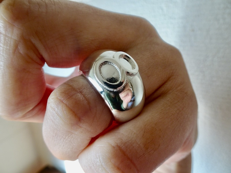 仁尾彫金『8甲丸リング』ハンドメイド375