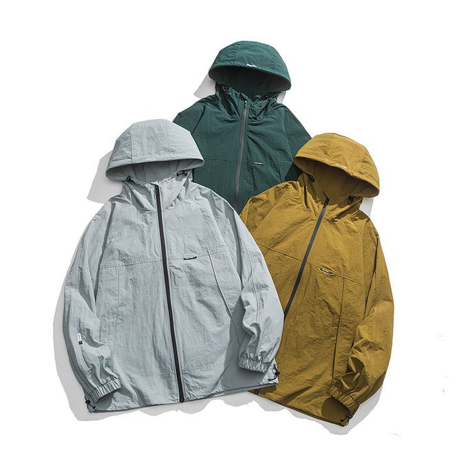 春 秋冬新作 メンズ アウトドア用撥水無地フード付きジャケット 男 おしゃれ カップルコート トップス