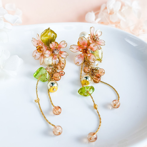 sweet pea 紫の優美なスイートピー(サージカルステンレス sweet pea 紫の優美なスイートピー(サージカルステンレス