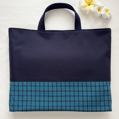 ♡ちー様♡お道具袋 体操服袋 緑チェック 入園入学 オーダー ♡ちー様♡お道具袋 体操服袋 緑チェック 入園入学 オーダー