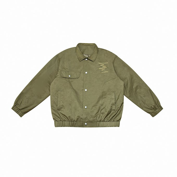 春新作 アウトドア野球ジャケット メンズ 無地 コート 男 屋外 トップス レトロ ワーカージャケット