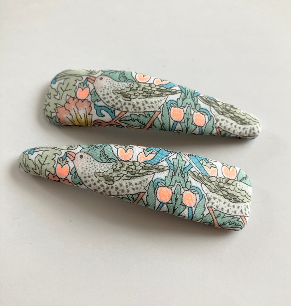 【再販】リバティ ストロベリーシーフ パッチンピン ネオンオレンジ ７cm 2枚目の画像