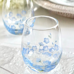 ネモフィラガーデンでティータイム♪ブルーの花畑をグラスに閉じ込めました 3枚目の画像