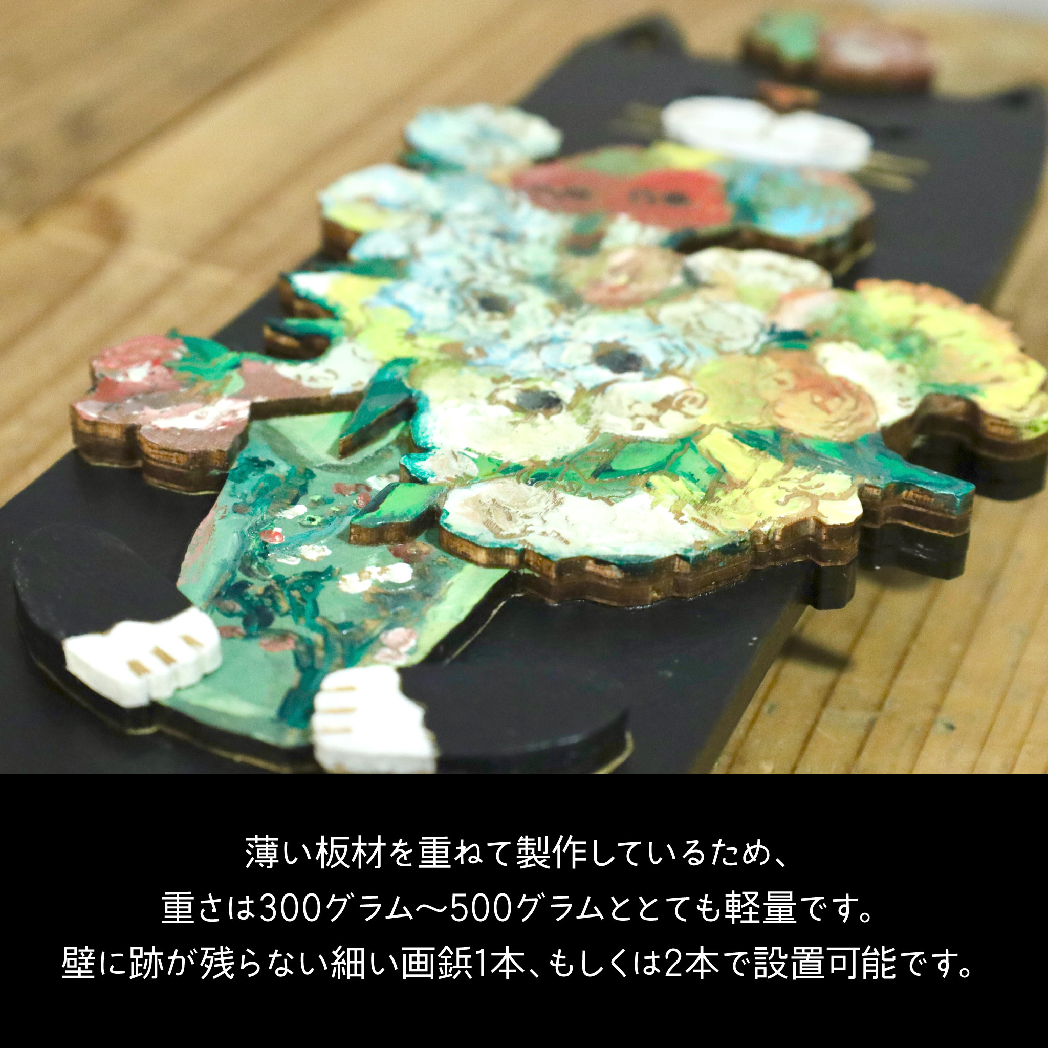 セキセイインコが国語の勉強をしている レギュラーサイズ 時計 木製 掛け時計