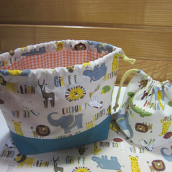 入園準備☆お弁当袋、コップ袋、ランチョンマット☆お魚柄 その他入園