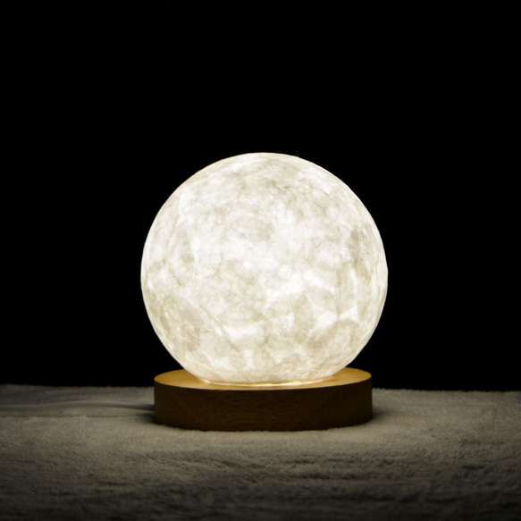 満月（小）」美濃和紙ランプシェード （ライト付き） スタンドライト
