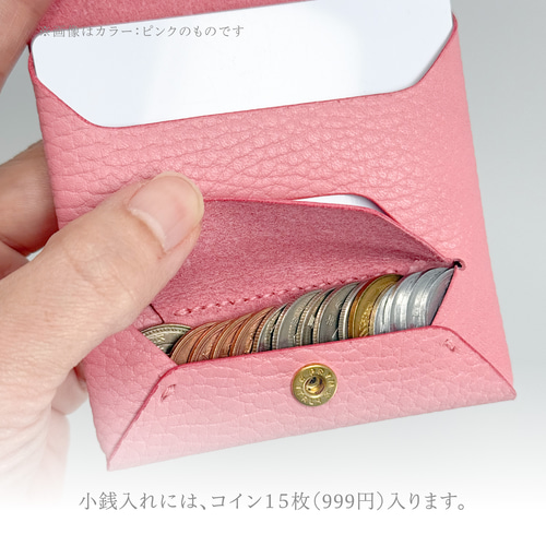 ピンク♡二つ折り財布 小銭入れ ケース 財布 レディース 二つ折り 本革 ミニ財布 お札折らない コインケース