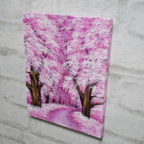 油絵 油彩 油彩画 絵画 絵【春の桜】 油絵 油彩 油彩画 絵 絵画【春の桜】 絵画 HR 通販 18949368