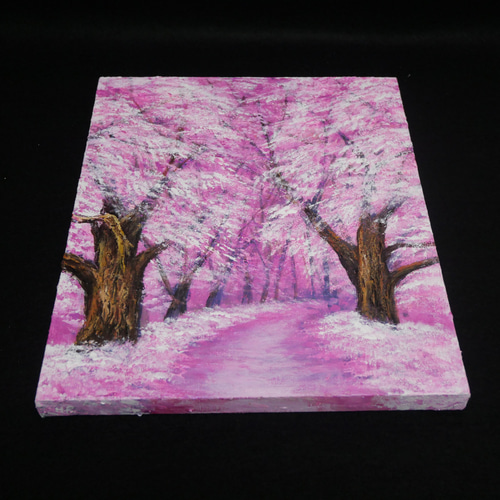 油絵 油彩 油彩画 絵 絵画【春の桜】 絵画 HR 通販 18949368