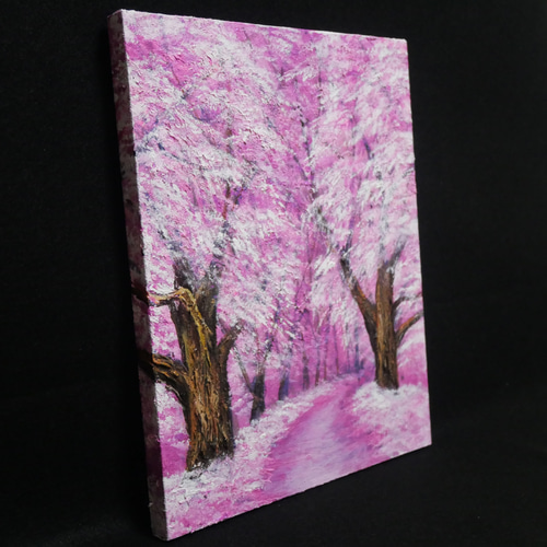 油絵 油彩 油彩画 絵 絵画【春の桜】 絵画 HR 通販 18949368