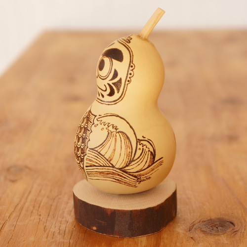 ひょうたんアート だるま 鯛 立体・オブジェ gane工房 通販 18949411