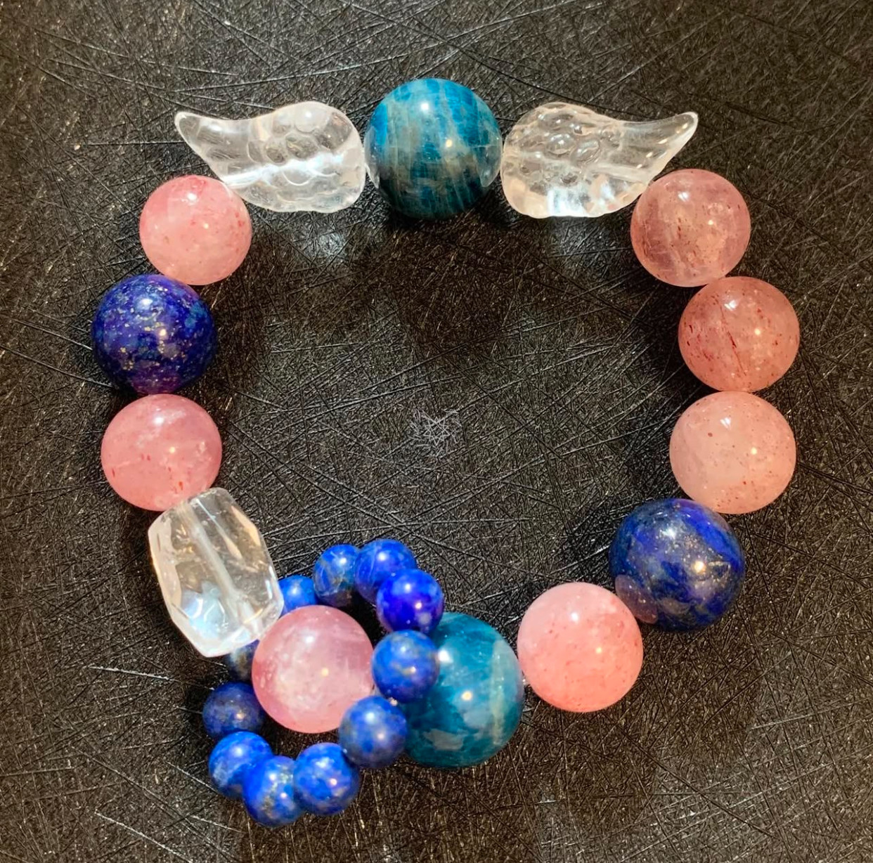 Crystal.EAA エンジェルシリーズ ケルビム ラピスラズリ アイオライト ブルーリン グレー