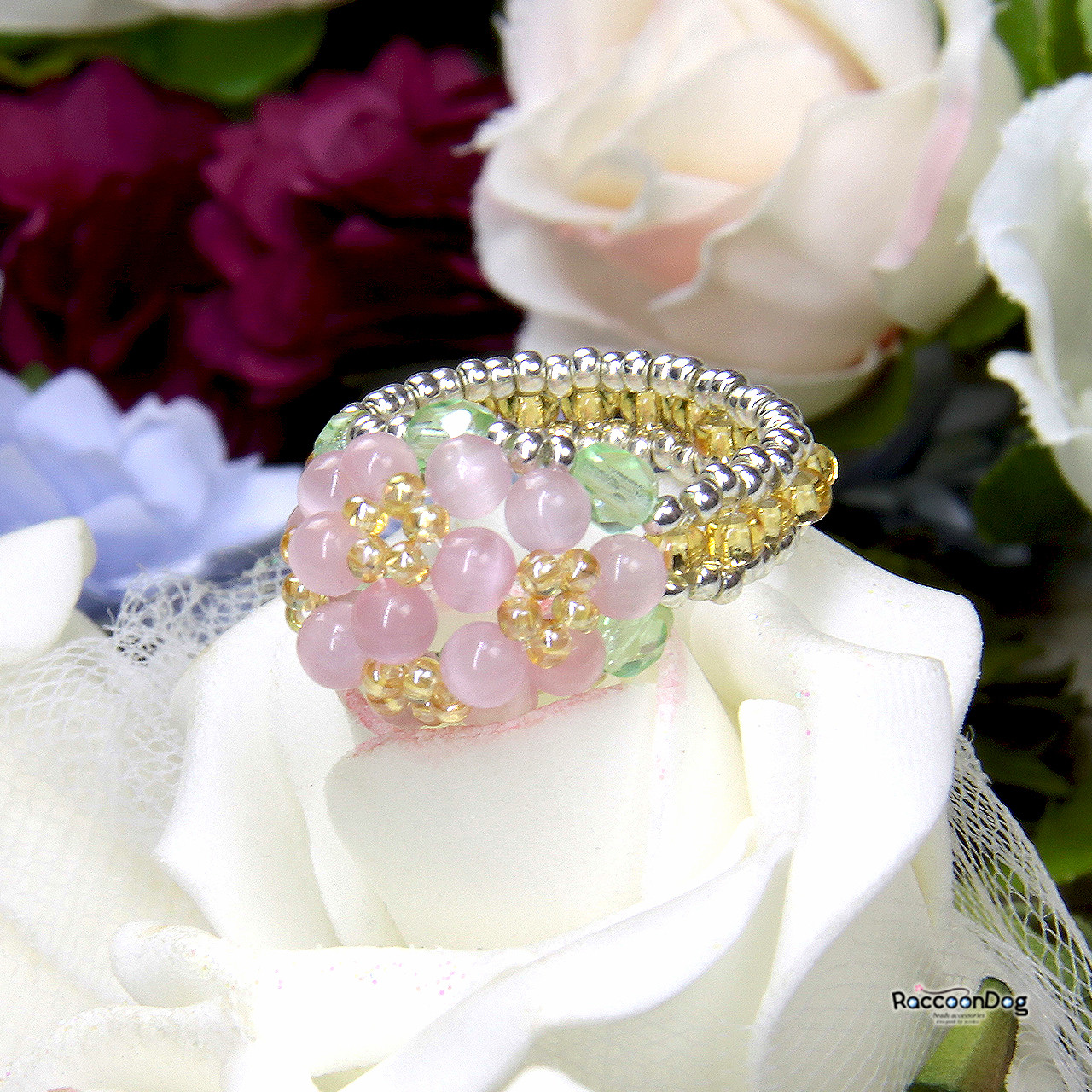 キャッツアイリング　アンティーク