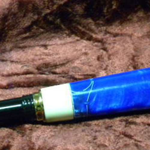 本象牙&ブルーセルロイドの万年筆 ペン・筆記用具 historical flute
