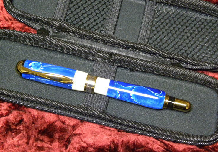 本象牙&ブルーセルロイドの万年筆