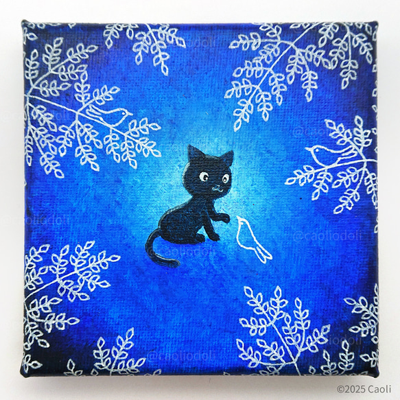 絵画。原画☆キャンバスF10【可愛い猫たちのピアノ演奏会が始まった】 bb7ebf04053a8f4e32b93bf78e0176