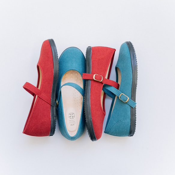 大人の着回しシューズ・ストラップシューズ【レッド】 靴 シューズ 5枚目の画像