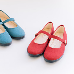 大人の着回しシューズ・ストラップシューズ【レッド】 靴 シューズ 6枚目の画像