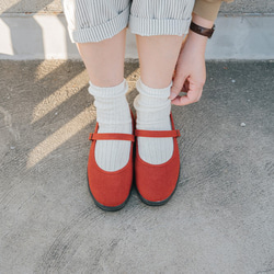 大人の着回しシューズ・ストラップシューズ【レッド】 靴 シューズ 12枚目の画像