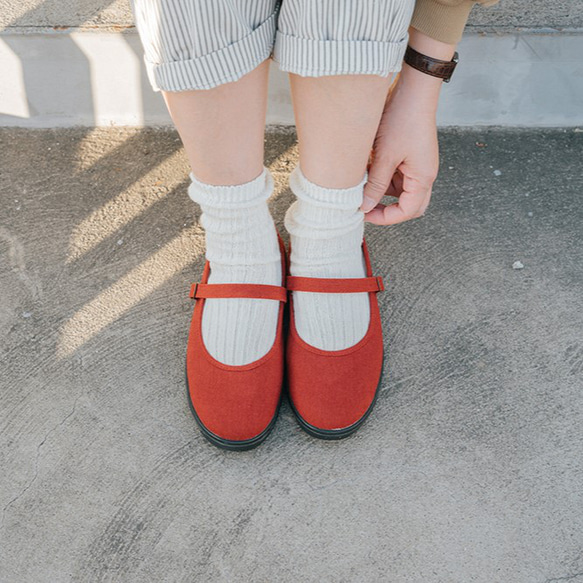 大人の着回しシューズ・ストラップシューズ【レッド】 靴 シューズ 12枚目の画像