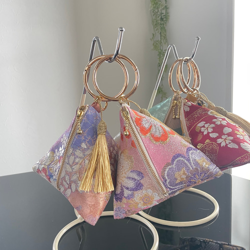 帯リメイク テトラポーチ 三角ポーチ ポーチ 彩の音 Aya-no-oto 通販