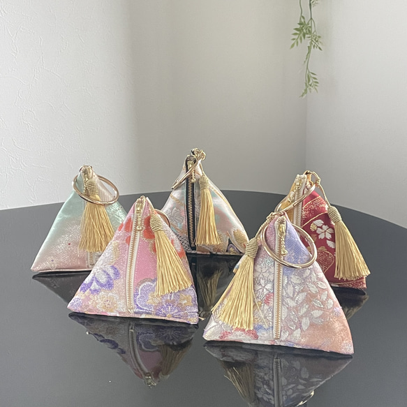 帯リメイク テトラポーチ 三角ポーチ ポーチ 彩の音 Aya-no-oto 通販