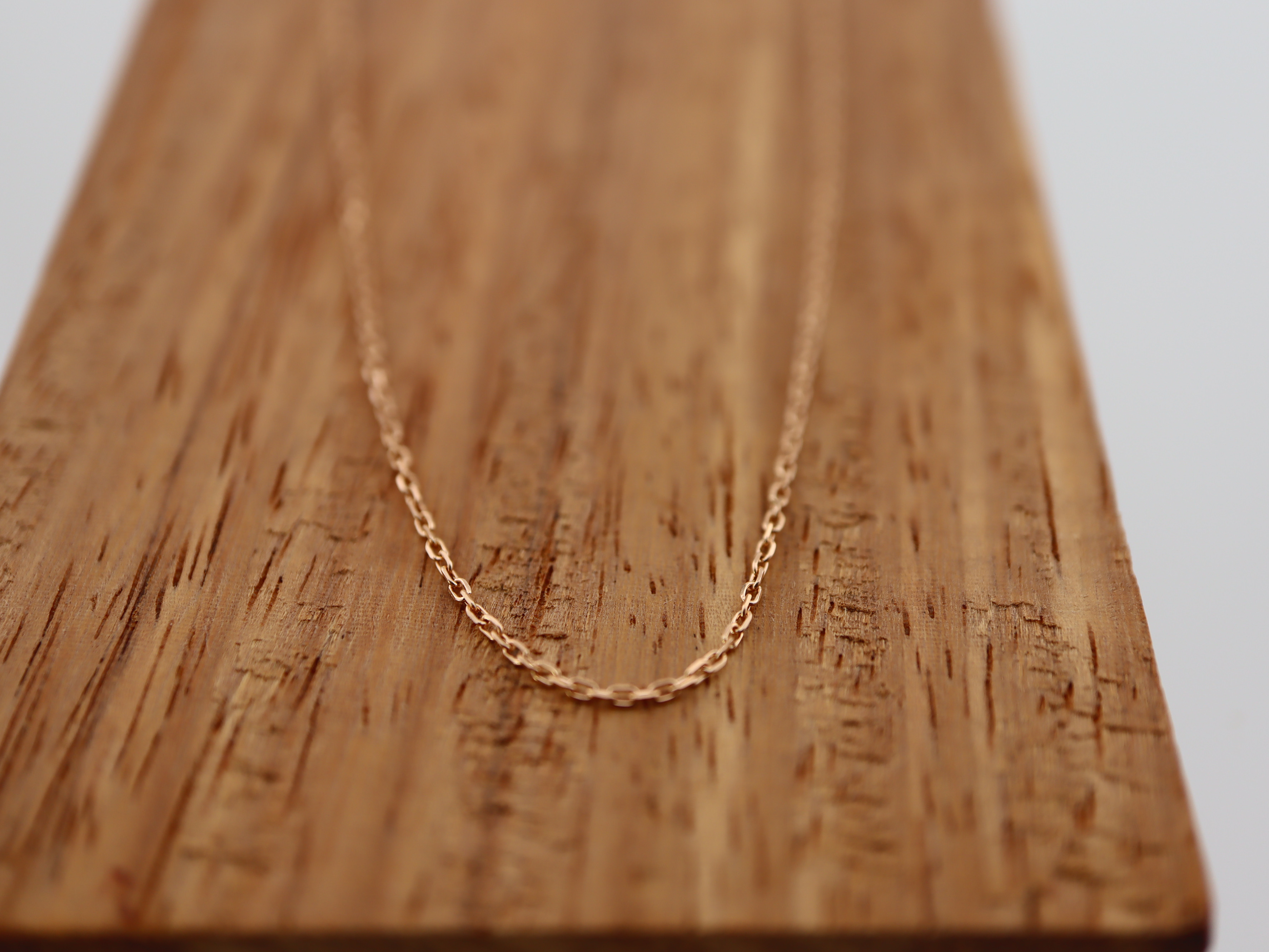 K10PG アズキ ネックレス 4面ダイヤカット 幅約0.8mm  全長 40cm