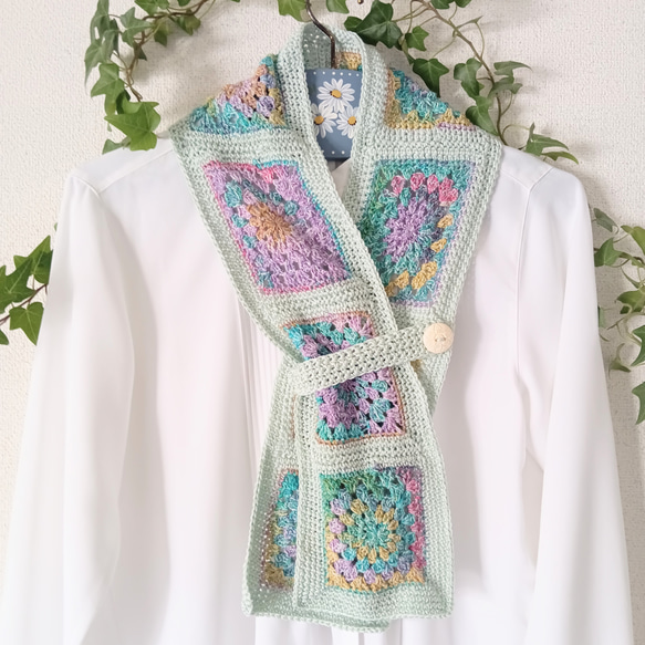 グラニースクエア 春用ストール マフラー ネックウォーマー 受注製作