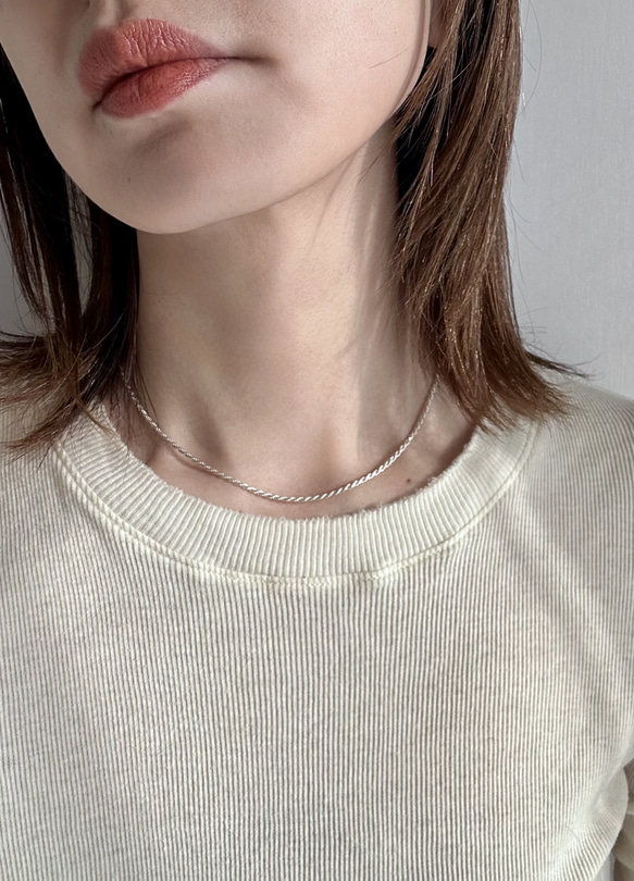 ロープチェーンネックレス SV925 シルバー) シルバー925 ロープチェーン ネックレス 幅4mm 60cm 燻