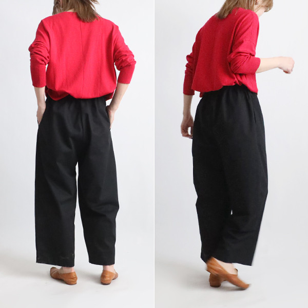 春うららＳＡＬＥ　９５cm丈　コットンチノ生地　誰にでも似合う定番 パンツ ストレート チノパン高身長さんにも黒R05A