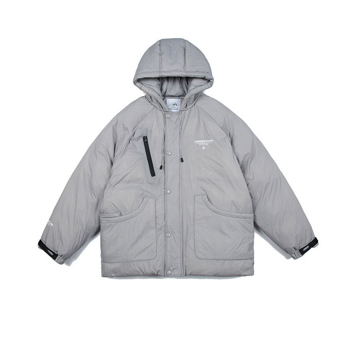 秋冬新品 フード付き綿入れジャケット メンズ 無地 レトロ 暖かい服 アウトドアアウターコート ゆったり