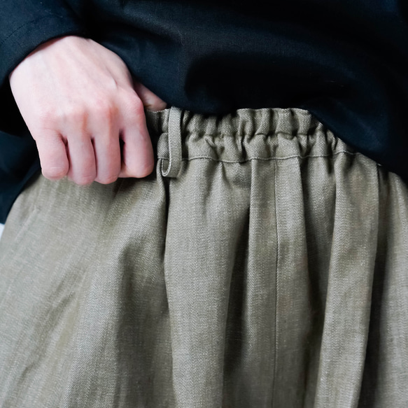 【soco】ゆったりボリューム カラーデニム サーカスパンツ ／ モカベージュ b025d-mcg2 11枚目の画像