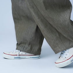 【soco】ゆったりボリューム カラーデニム サーカスパンツ ／ モカベージュ b025d-mcg2 14枚目の画像