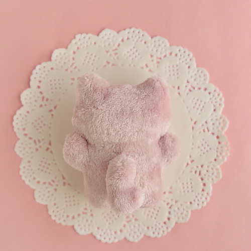 桃色のネコティ♡手のひらサイズのぬいぐるみ④ ぬいぐるみ ぴょんの助