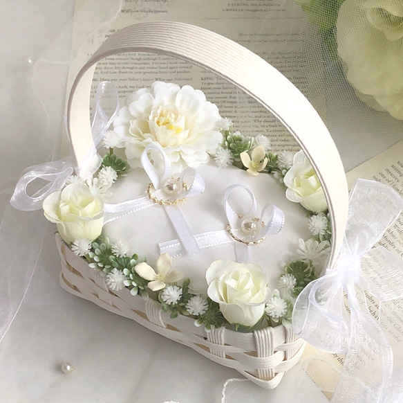 かご バスケット 小•横 ８点セット エコクラフト リングピロー カゴ 結婚式 かご バスケット 中 エコクラフト 結婚式 リングピロー クラフト