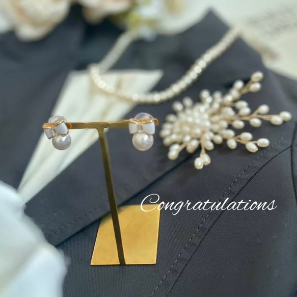 ▪️新作　4種類から選べる　パールピアス　清楚なアクセント　セレモニー 6枚目の画像